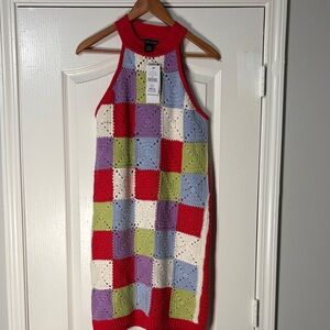 Colorful Patchwork Knit Dress for Kids